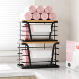 Trash Bag Organizer Dispenser Set (2-Pack) – Stackable Wall-Mount Storage with Bamboo Top for Kitchen, Pantry & Laundry