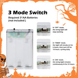 Halloween Pumpkin String Lights – 2 Pack 20 LED Battery Operated Lights (8.2 FT Each, 3 Modes, Orange Glow)