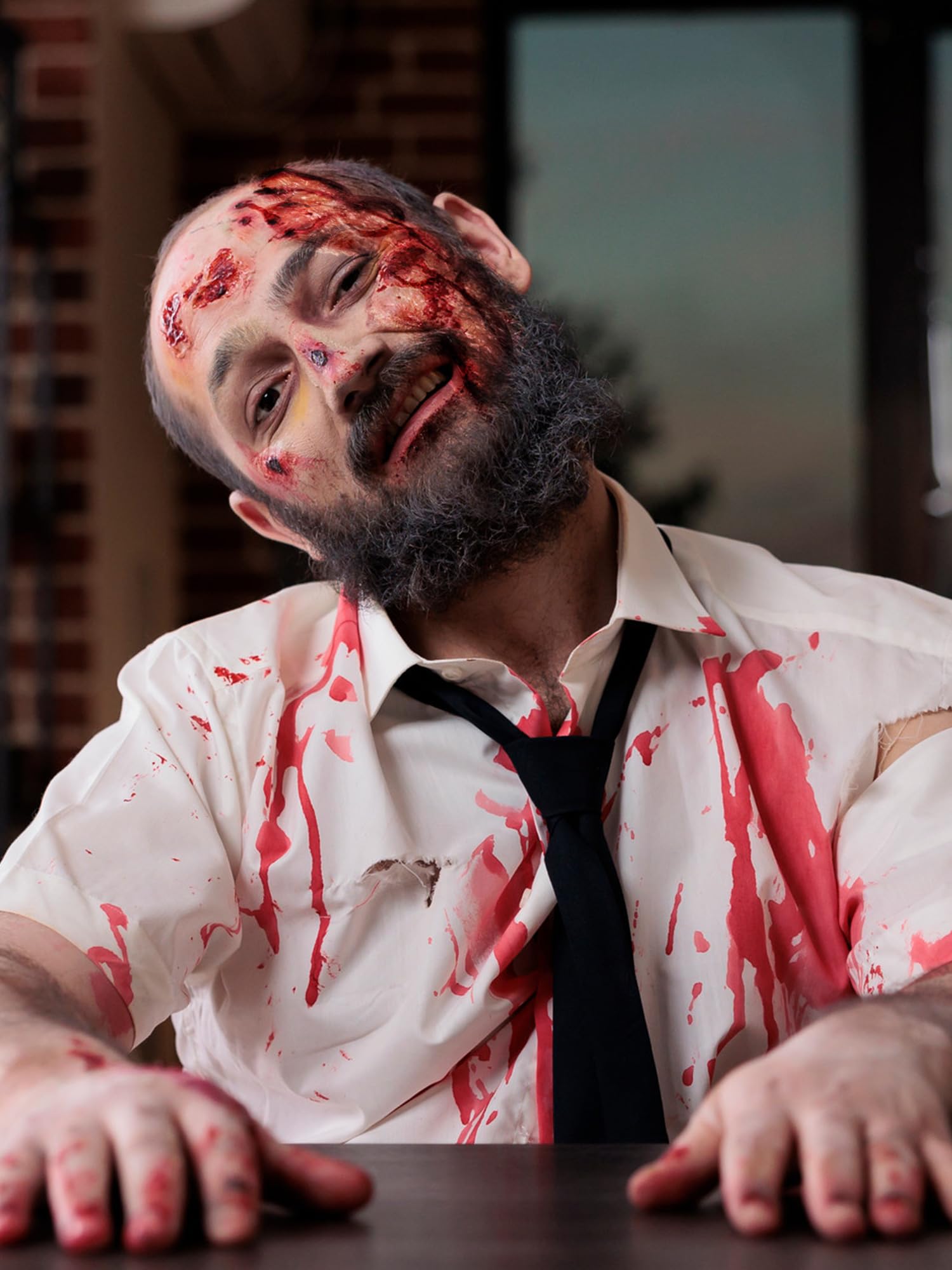Latex Halloween Prosthetic Appliance – Unpainted Realistic FX Face Piece for Custom Makeup & Cosplay 🎭🩸