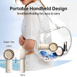 JISULIFE Turbo Portable Handheld Fan – 5 Speed Rechargeable Mini Cooling Fan with 4000mAh Battery