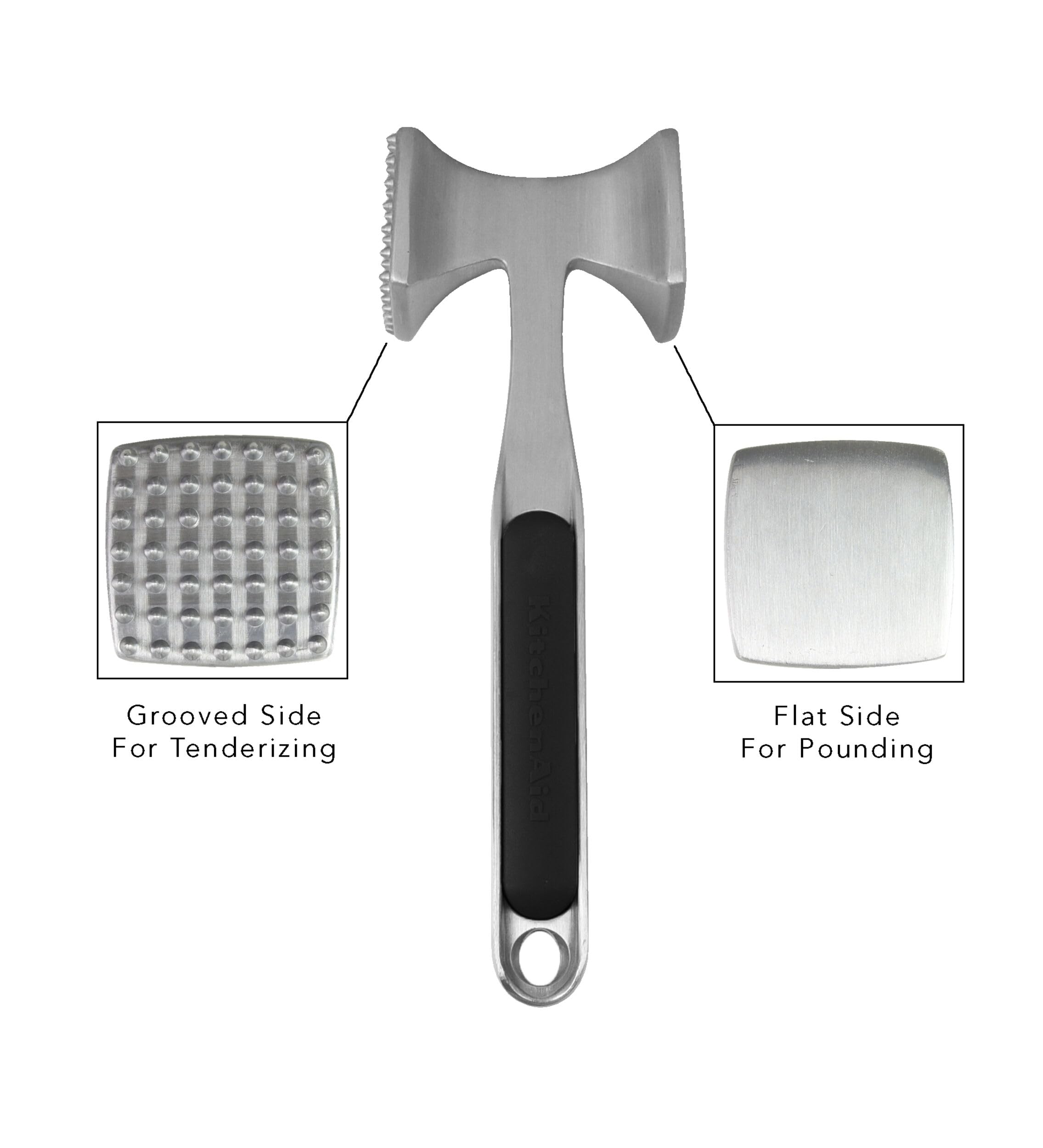 Dual-Sided Meat Tenderizer Mallet with Textured & Smooth Surfaces