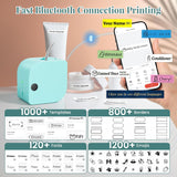 Green Bluetooth Mini Label Maker with Tape