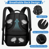ZOMFELT TSA-Approved Carry-On Travel Backpack with 15.6” Laptop Compartment & Wet Pocket – Black