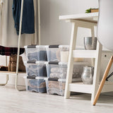 IRIS USA 13 Qt Clear Plastic Storage Box with Latches & Pull Handle – Stackable BPA-Free Organizer (6-Pack)