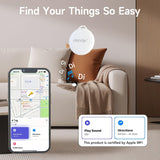FONVOi Bluetooth Tracker Tag 4 Pack, Apple Find My Compatible Smart Item Locator with Loud Alarm and Replaceable Battery