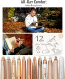 12-Piece Neutral Gel Pen Set with 0.5 mm Fine Tips