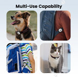 Smart Cat & Dog GPS Tracker with QR Emergency ID Tag, No Monthly Fee, Real-Time Find My Tracking, Lightweight Waterproof Collar Locator for Pets