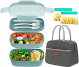 Pink 64 oz Stackable Bento Set with Insulated Lunch Bag