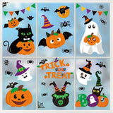 Halloween Window Clings – 44 Double-Sided Reusable Stickers for Glass Windows, Doors & Mirrors