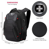 Swissdigital Design Travel Laptop Backpack – TSA Friendly USB-C Charging RFID Business Bag