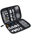 Travel Electronics Organizer Case – Portable Cable Organizer Bag with Dual Zippers, Mesh Pockets & Elastic Loops for Chargers, SD Cards, Power Banks and Accessories