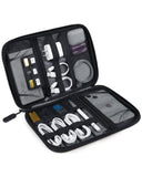 Travel Electronics Organizer Case – Portable Cable Organizer Bag with Dual Zippers, Mesh Pockets & Elastic Loops for Chargers, SD Cards, Power Banks and Accessories