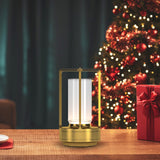 Portable Rechargeable Cordless LED Table Lamp Touch Dimmable Metal Ambient Desk Light for Indoor Outdoor Use