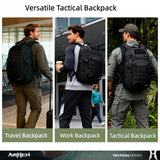 AMHEH 32L Military Tactical Backpack – Rugged MOLLE Carry-On Assault Pack with 17” Laptop Compartment – Black