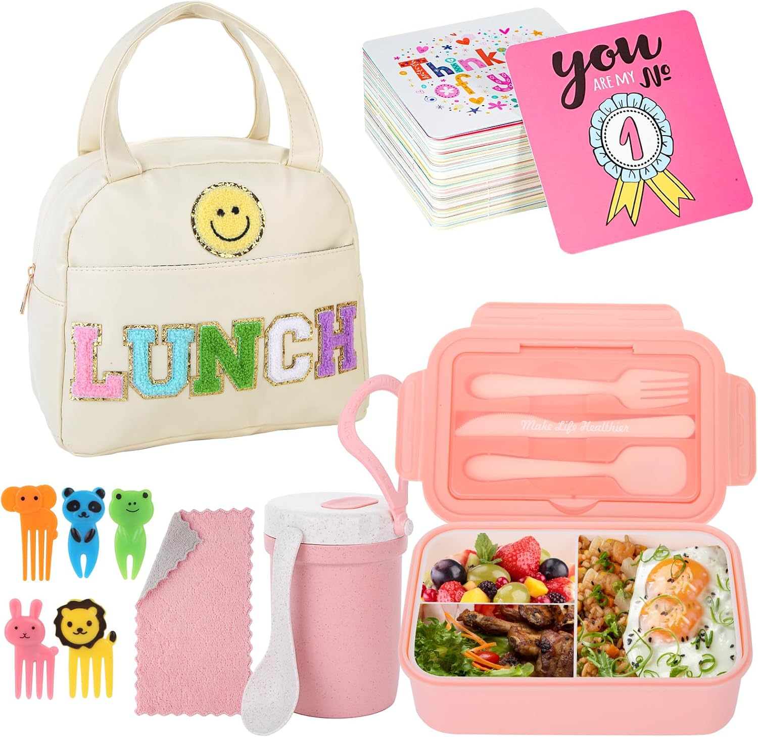 Rose Red 77-Piece Stackable Bento Lunch Kit