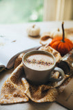 Pumpkin Spice Hot Cocoa Mix – Low Caffeine Creamy Fall Drink (1.58 lb Bag + 2 Single-Serve Packs)