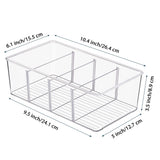 Clear Food Packet Organizer Bin with Removable Dividers – Pantry & Cabinet Storage for Snacks, Spices and Seasonings