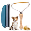 Dual-Action Pet Hair Remover Tool 2-Pack with Metal Scraper & Silicone Brush – Reusable Lint and Fur Cleaning Tool for Furniture, Carpets & Clothing