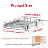 DINDON Slim Chrome Pull-Out Cabinet Drawer – Compact Single-Tier Slide-Out Organizer for Narrow Kitchen Cabinets