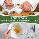 14-Piece Stainless Steel Measuring Cups & Spoons Set – One-Piece Design, Rust Resistant (Silver)