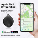 Apple Find My Compatible Bluetooth Tracker Tags 4 Pack with Loud Sound Alert, Water-Resistant Design & Replaceable Battery – Black