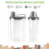 3L Airtight Kitchen Storage Container with Pour Spout – BPA-Free Rice & Dry Food Dispenser with Measuring Cup (Grey)