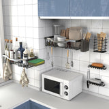 NESOMI Adhesive Shower Caddy Organizer 7-Pack – Rustproof Stainless Steel Bathroom Shelves with Hooks, No-Drill Storage Set