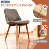 24-Pack Silicone Chair Leg Floor Protectors with Felt Pads – Anti-Scratch Furniture Caps for Hardwood & Tile Floors