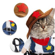 Funny Cowboy Dog Costume – Dark Blue Western Pet Outfit for Halloween & Parties