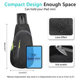 Lightweight Sling Bag Crossbody Backpack – Compact Chest & Shoulder Daypack for Travel, Gym & Outdoor Sports (Black)