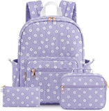 Pink Bow Corduroy Backpack Set with Lunch Bag