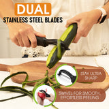 Professional Swivel Vegetable Peeler – Ultra-Sharp Dual Stainless Steel Blades with Soft Grip Handle