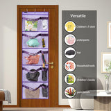 Purple Monday-Friday Kids Hanging Clothes Organizer