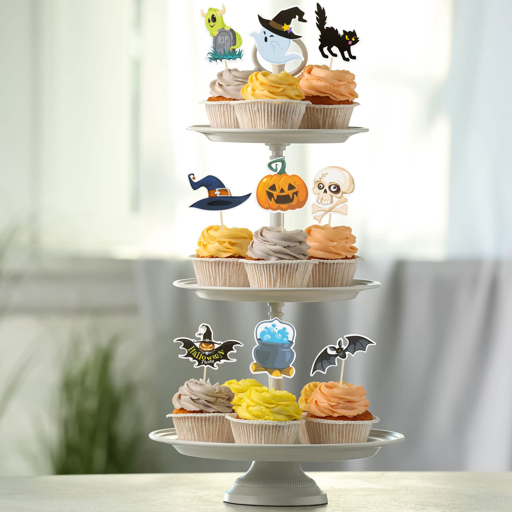 Halloween Witch Boot Cupcake Toppers – 36 Pcs Pre-Assembled Party Decorations (Halloween-Themed)