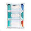 Performore Wall-Mount Glove & Tissue Box Holder – Large Capacity Wire Rack Dispenser for Medical & Professional Use (White)