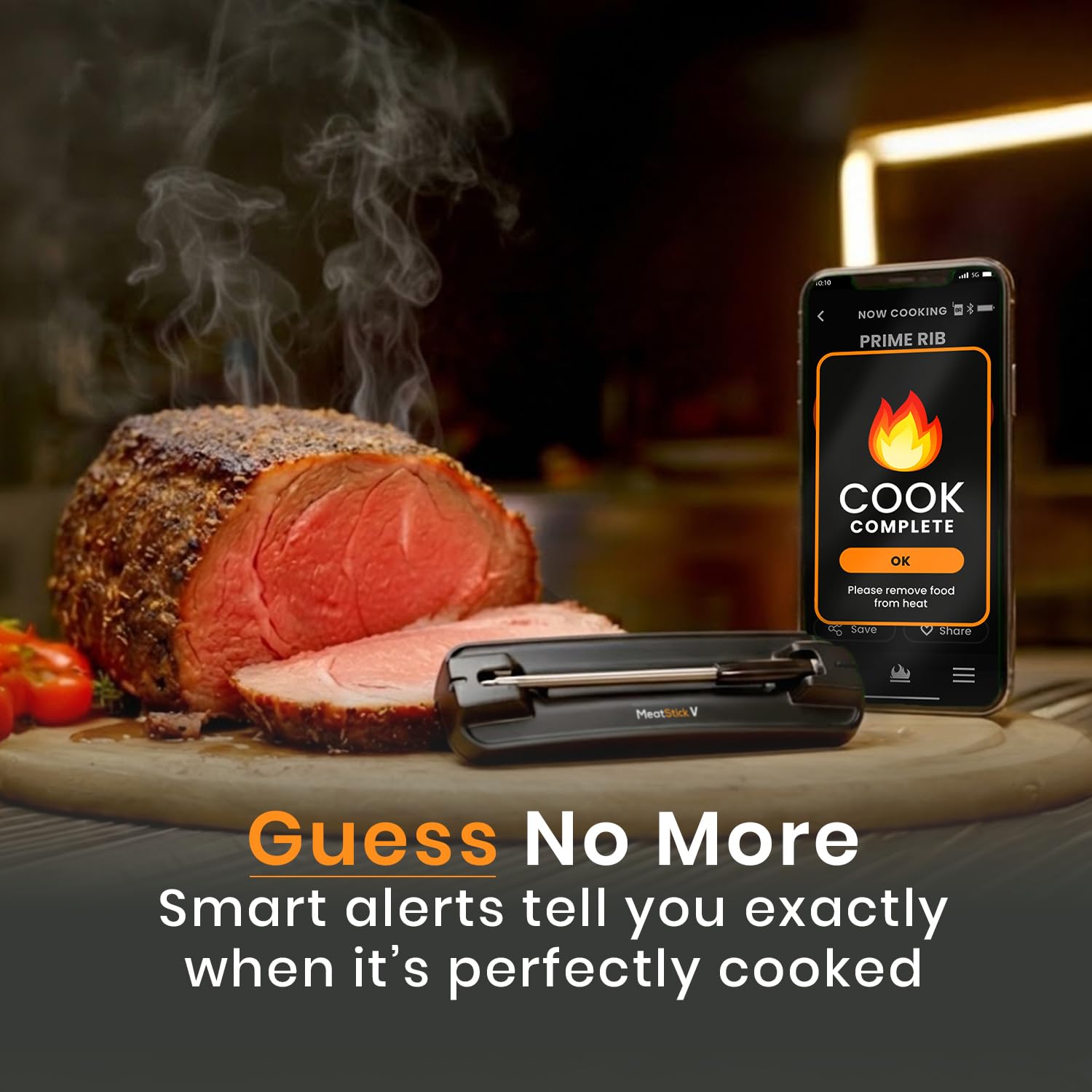WiFi Smart Meat Thermometer with 6 Sensors & Extreme High-Heat Resistance