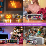 Divoom Times Gate Cyberpunk RGB Pixel Display Desk Clock – WiFi Smart Data Dashboard Gaming Decor Silver