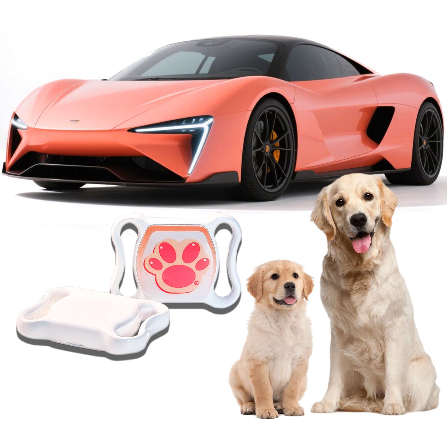 Smart Pet GPS Tracker Collar Tag Real-Time Location Waterproof Lightweight No Subscription iOS Android Compatible