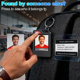 PhotoTag Smart Bluetooth Tracker with E-Ink Display, Apple Find My & Google Find Hub Compatible Item Locator – Aluminum Alloy Black