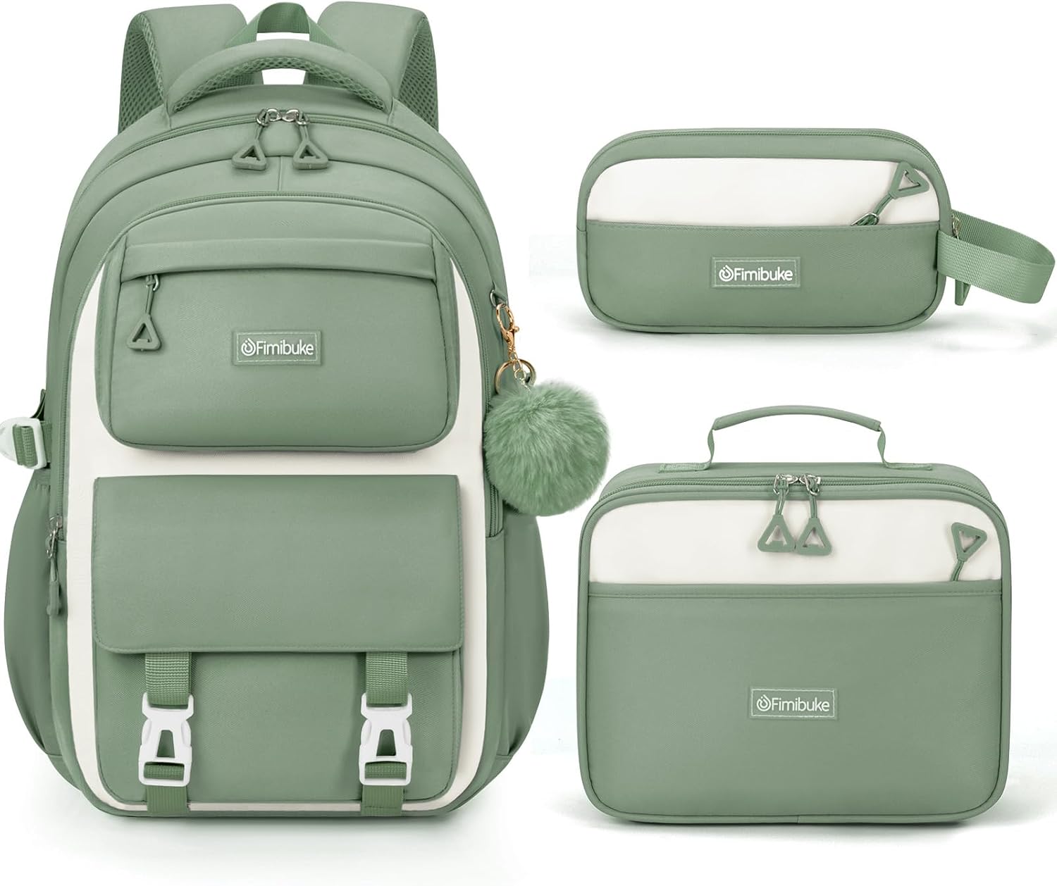 Blue 3-Piece Waterproof School Backpack Set
