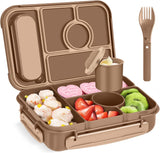 Blue 5-Compartment Bento Box with Sauce Container