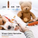 Professional Dog Nail Grinder with 4 LED Lights & Type-C Charging – 3-Speed Quiet Pet Nail Trimmer (Orange)