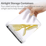 Airtight Food Storage Containers Set – 8 Piece Stackable Pantry Canisters with Lids & Labels