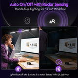Quntis Professional LED Desk Lamp – 1100LM Monitor Light with Motion Sensor & 95 CRI Eye-Care Lighting