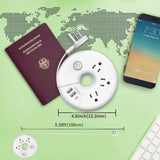 Compact Travel Power Strip with 3 Outlets & 3 USB Ports – Desktop Charging Station with 3ft Cord (White)