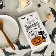 Halloween Kitchen Towels – 4 Pack Soft & Absorbent Dish Towels for Daily Use and Seasonal Kitchen Décor (18x26 Inches, Black)