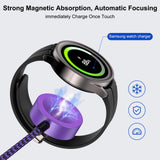 2-in-2 Multi Charging Cable for Samsung Galaxy Watch & Phones – USB-A/USB-C to Watch Magnetic + USB-C Phone Charger (6ft, Purple)