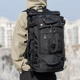 Youmian 60L Expandable Travel Backpack Convertible Duffle Bag with Laptop Compartment – Black