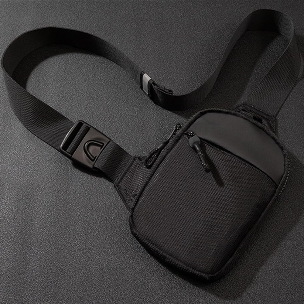 Flintronic Waterproof Sling Bag Crossbody Chest Bag – Lightweight Shoulder Backpack for Travel & Outdoor (Black)