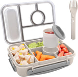Blue 5-Compartment Bento Box with Sauce Container